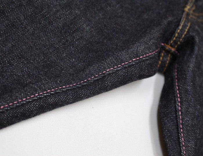 0105SP 15.7oz Deep Colored Indigo Going to Battle Label narrow tapered (One Wash)