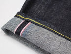 0105SP 15.7oz Deep Colored Indigo Going to Battle Label narrow tapered (One Wash)