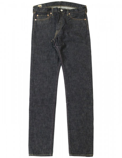 0105SP 15.7oz Deep Colored Indigo Going to Battle Label narrow tapered (One Wash)