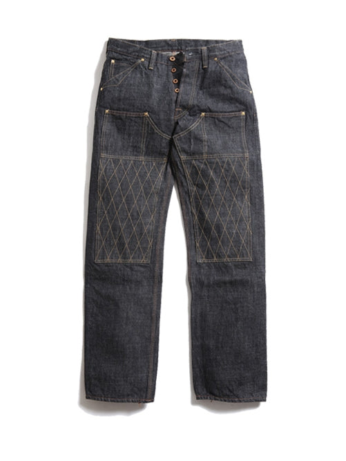 TRP1606BK 14.5OZ "W Knee Standard Black Dirt Denim" (ONE WASH)
