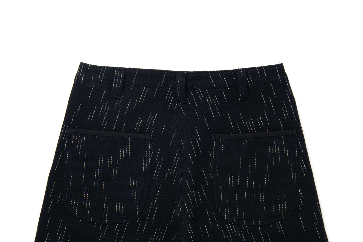 1906 Kasuri Dyed Beach Cloth Trousers Wide Straight