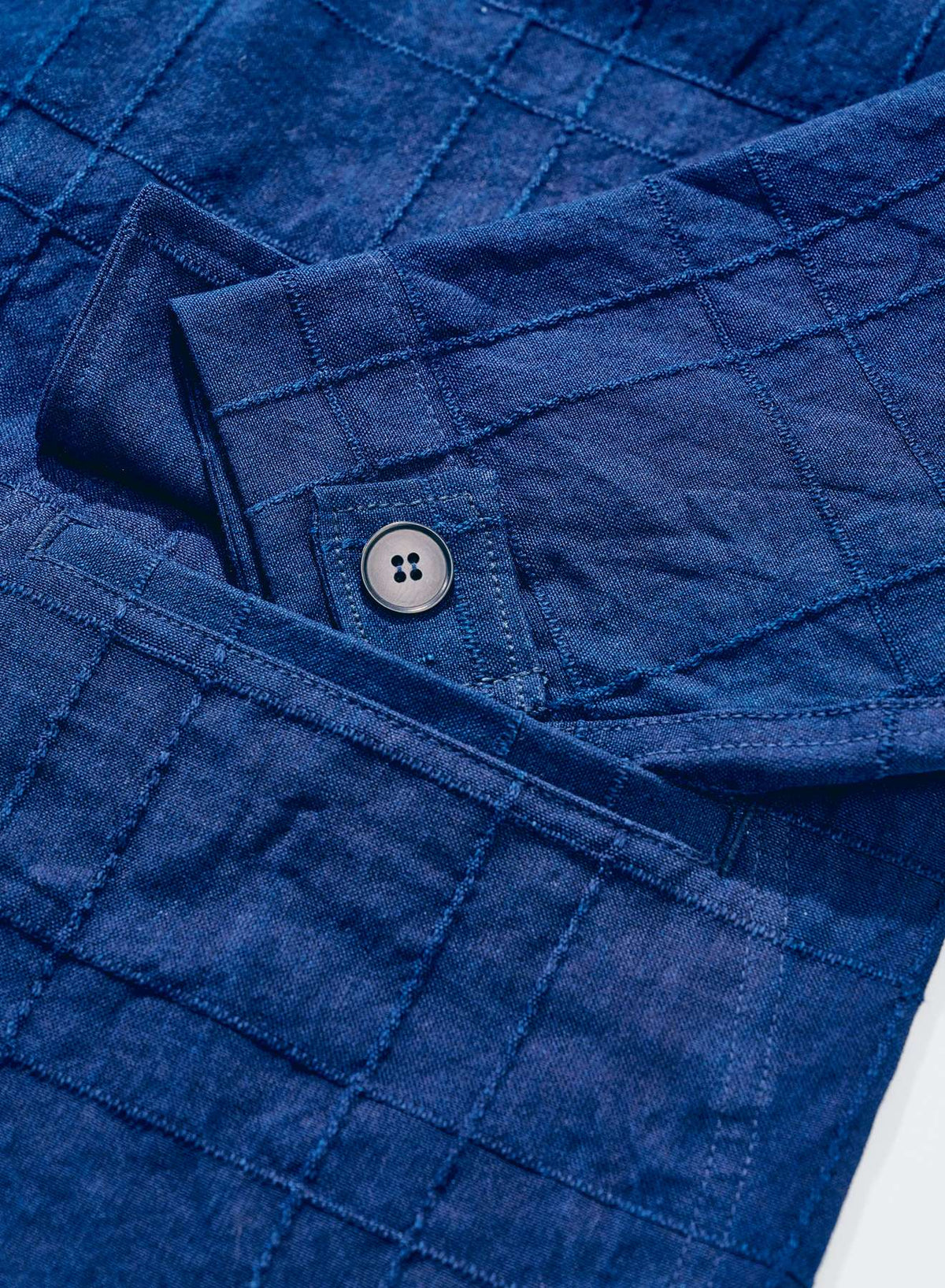 SJSJK26-ARS Indigo Sashiko Lattice Dobby Jacket