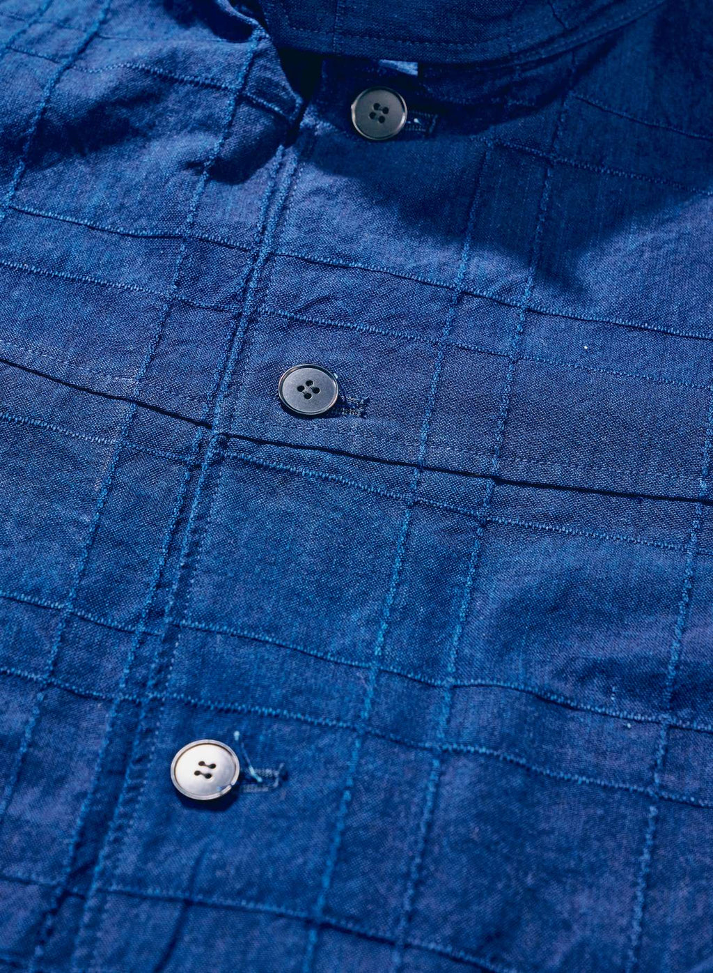 SJSJK26-ARS Indigo Sashiko Lattice Dobby Jacket