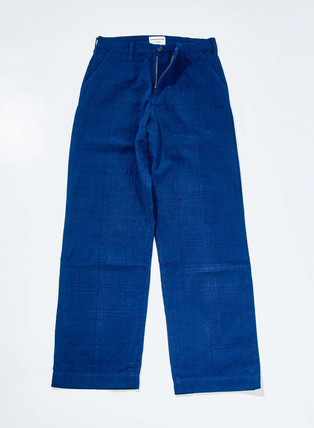 SJAP26-ARS Indigo Sashiko Lattice Trousers