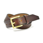 EGB40137AB Belt Men's Leather UK saddle leather 40mm width harness belt