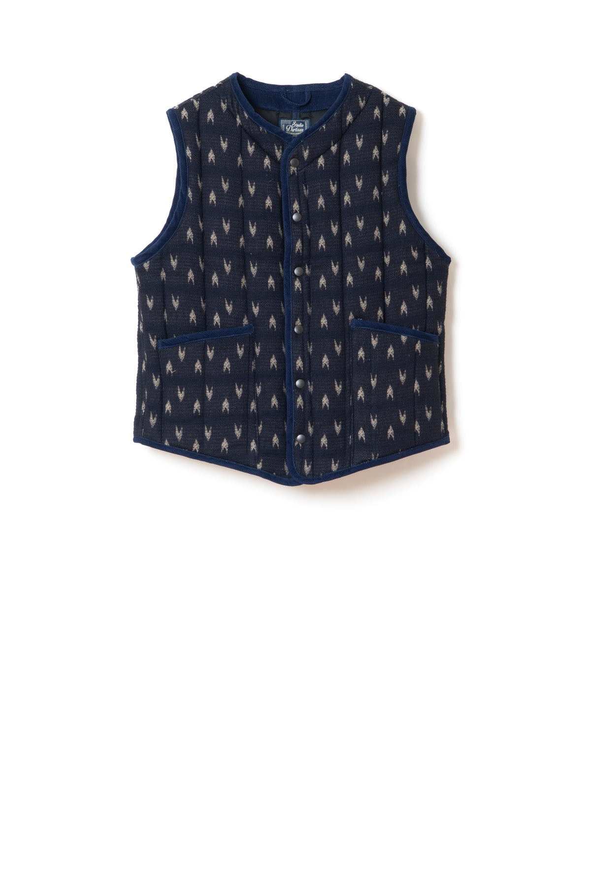 4598 Arrow Kasuri Indigo Sashiko Vest