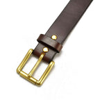 EGB40137AB Belt Men's Leather UK saddle leather 40mm width harness belt