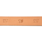 B-82 BENDS LEATHER engraved belt (natural)