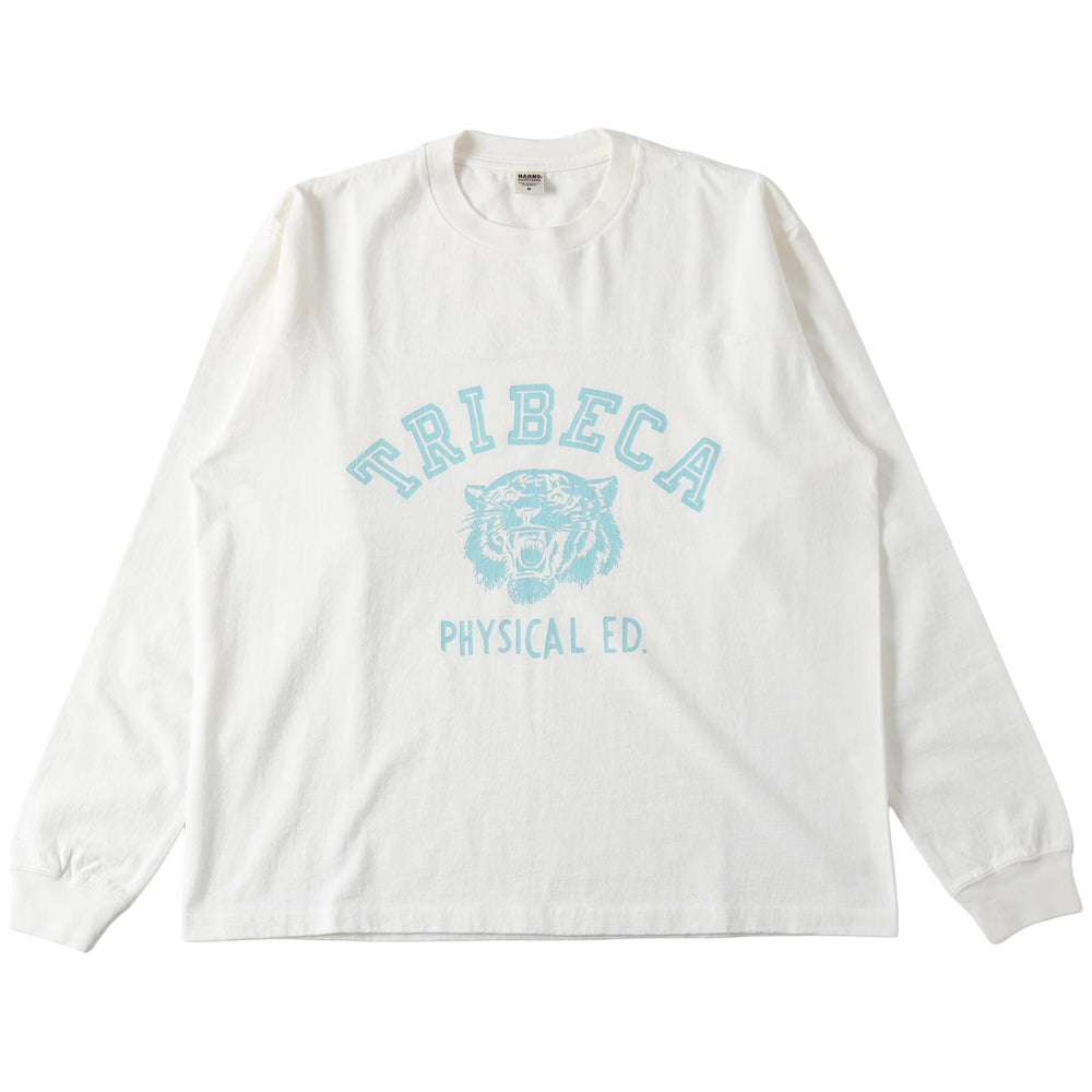 BR-25341 Pigment Dye 14/- GOAT L/S FOOTBALL T-shirt 【TRIBECA】