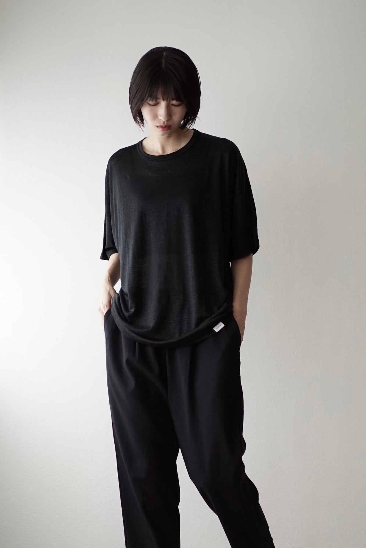 CAP706CS30 Feather Linen Jersey / Trapeziod Tee