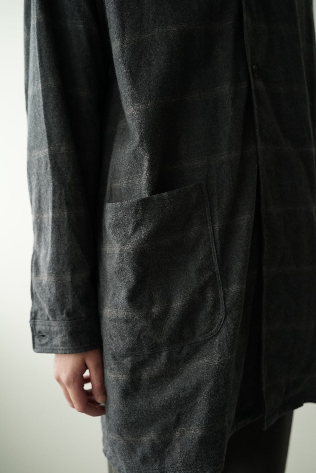 233SH27 Dark Melange Check / Atelier Shirts (CHARCOAL)