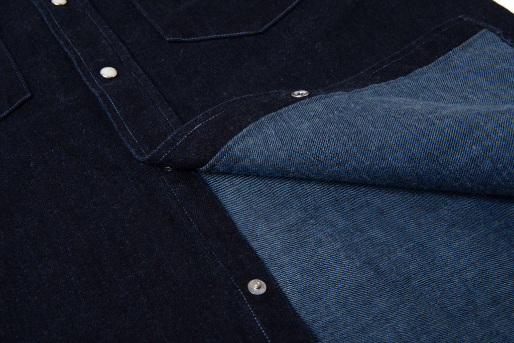 【Pre-Order】D5744 12oz KYOTO AQUA INDIGO Western Denim Shirts