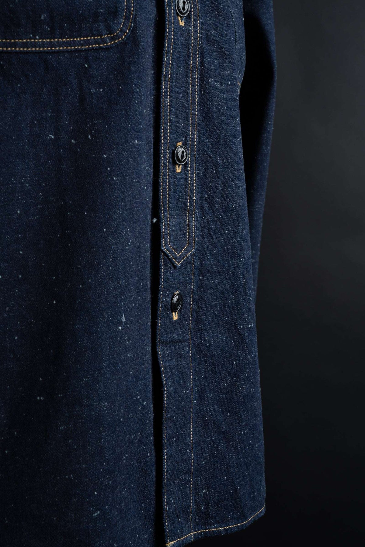 MS005E (001) 10oz SELVADGE DENIM WORK SHIRTS