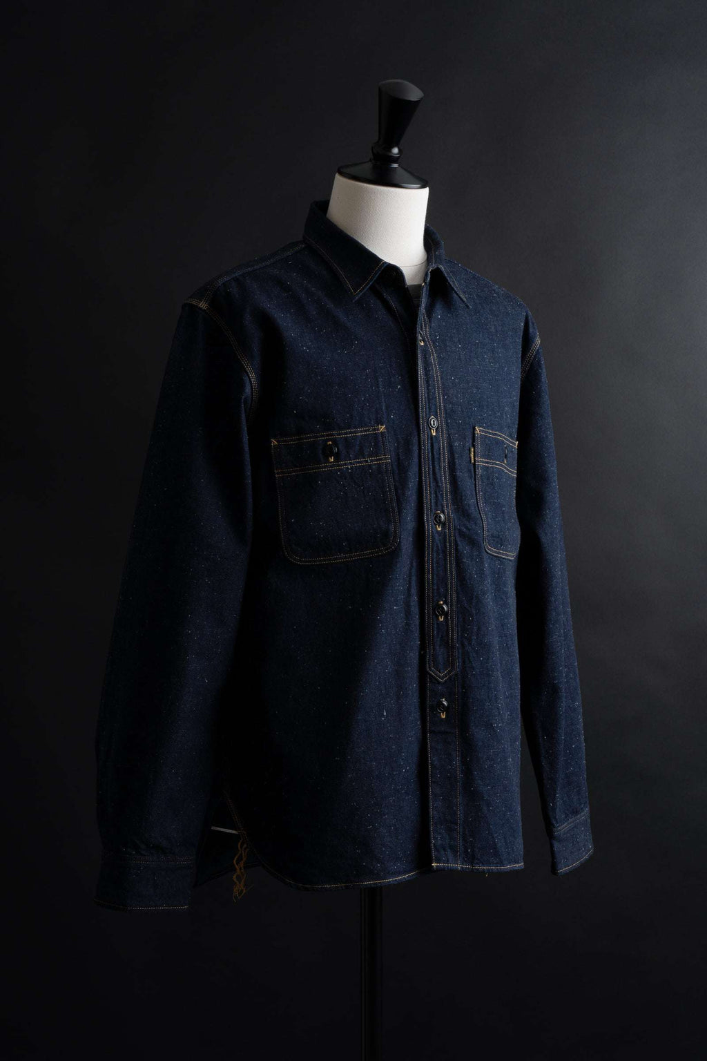 MS005E (001) 10oz SELVADGE DENIM WORK SHIRTS