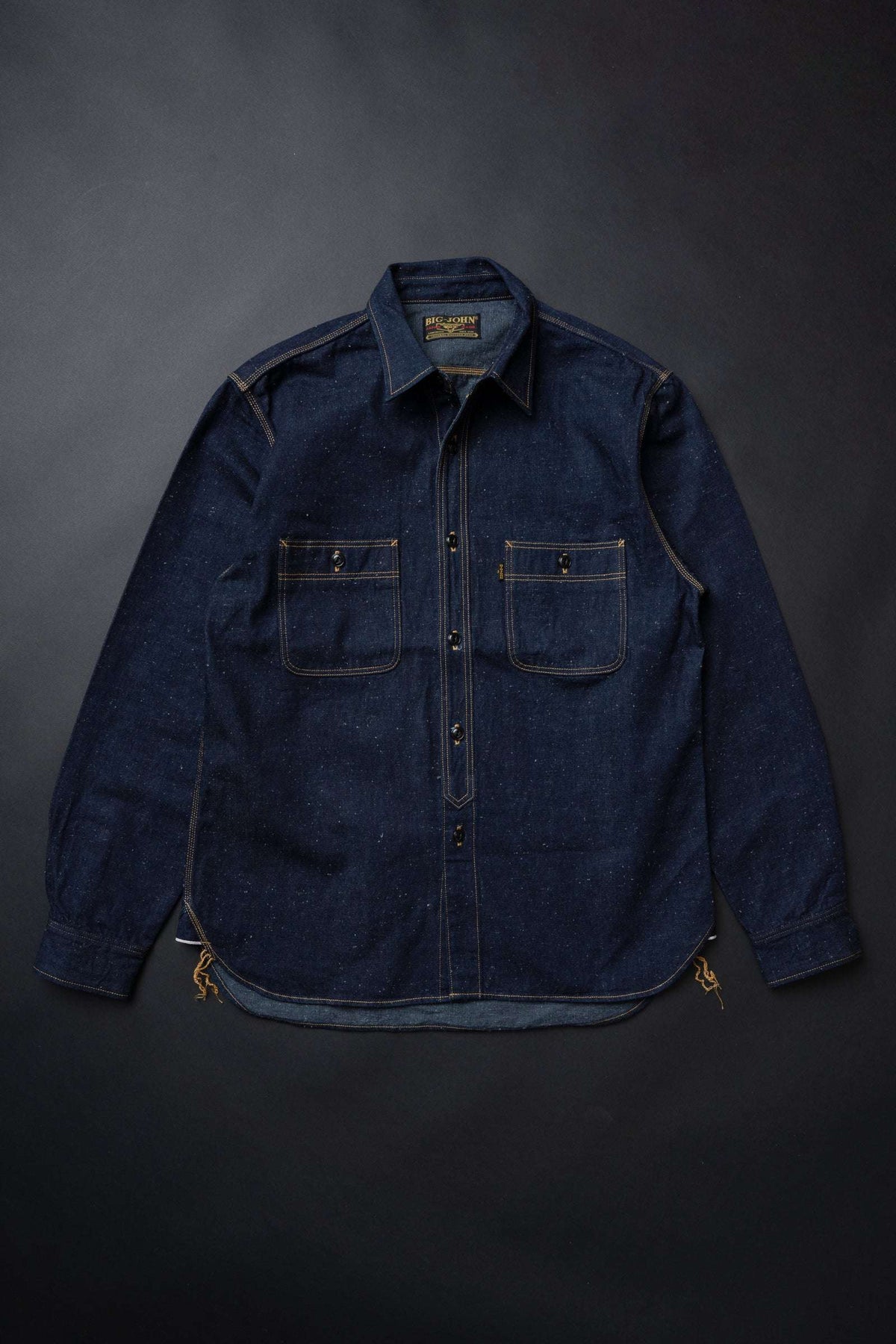 MS005E (001) 10oz SELVADGE DENIM WORK SHIRTS