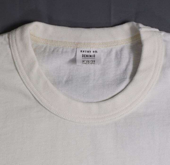 ENTRY SG. × DENIMIO Collaboration ESGDM01 STANDARD "Tsuri-ami" T-shirt (WHT,BLK)