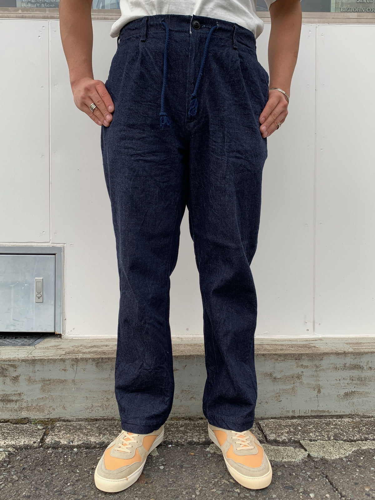 F0508 12oz THREE EIGHT "888" DENIM TRACK EASY PANTS TAPERED