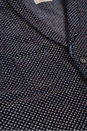 GZ-SLVT-CRS Shawl Collar Vest (Cross Sashiko)