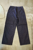 01-V5130 WIDE FIT US NAVY DENIM UTILITY PANTS ONE WASH