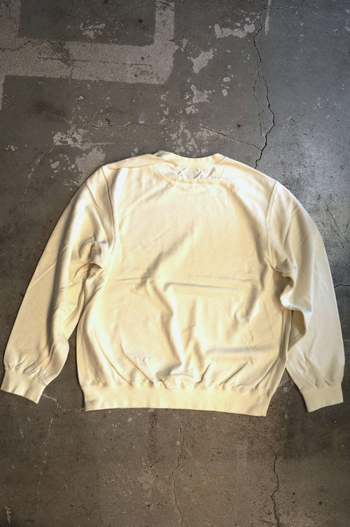 01-0044 Light Weight French Terry Crewneck Sweat Shirt (43  PALE YELLOW)