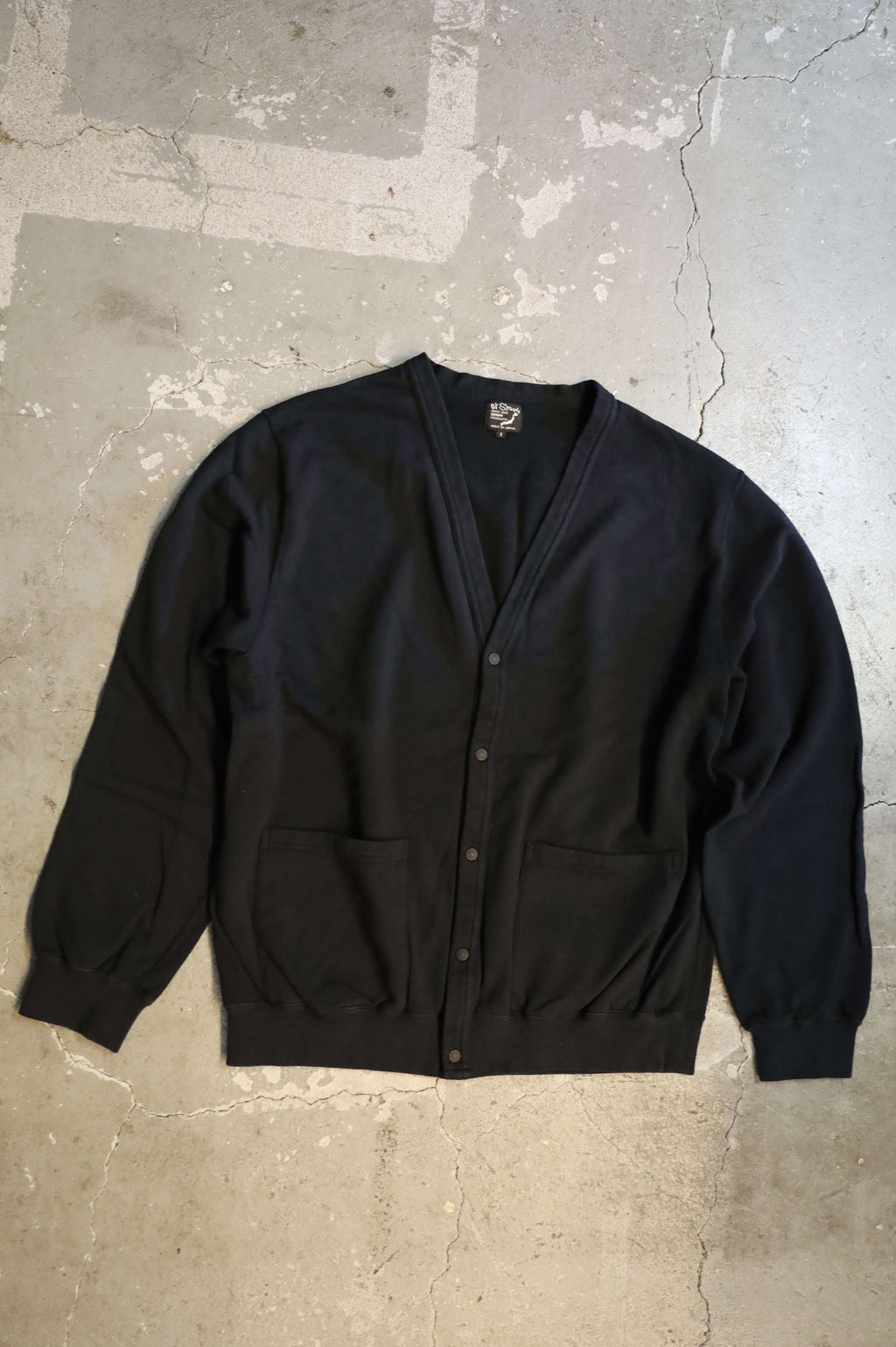 01-0043 LIGHT WEIGHT FRENCH TERRY SWEAT SHIRT CARDIGAN (02 NAVY)