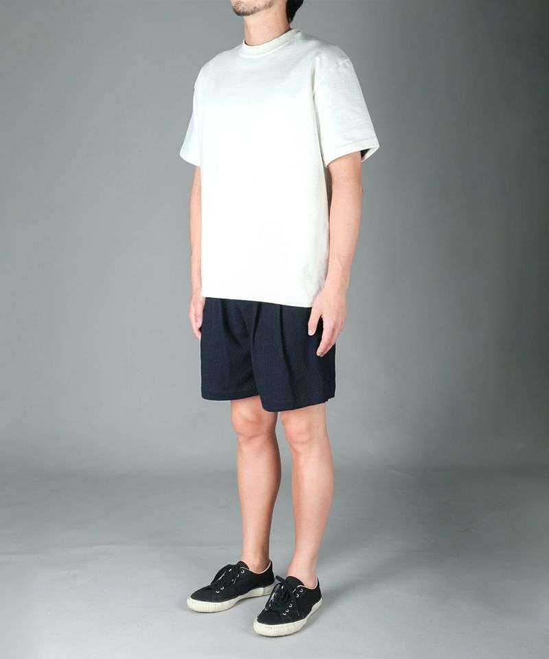 JBSP1004 11oz Indigo Sashiko Jaquard Tuck Shorts
