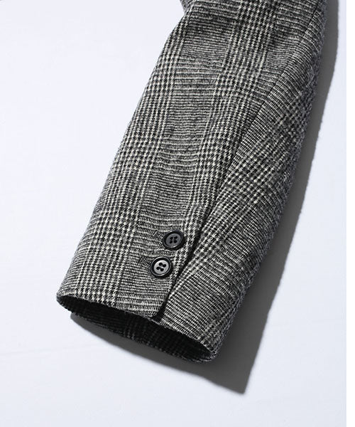 M-18345 C / W GLENCHECK / ROLLING DOWN 3B NOTCHED LAPEL JACKET (3 COLORS)