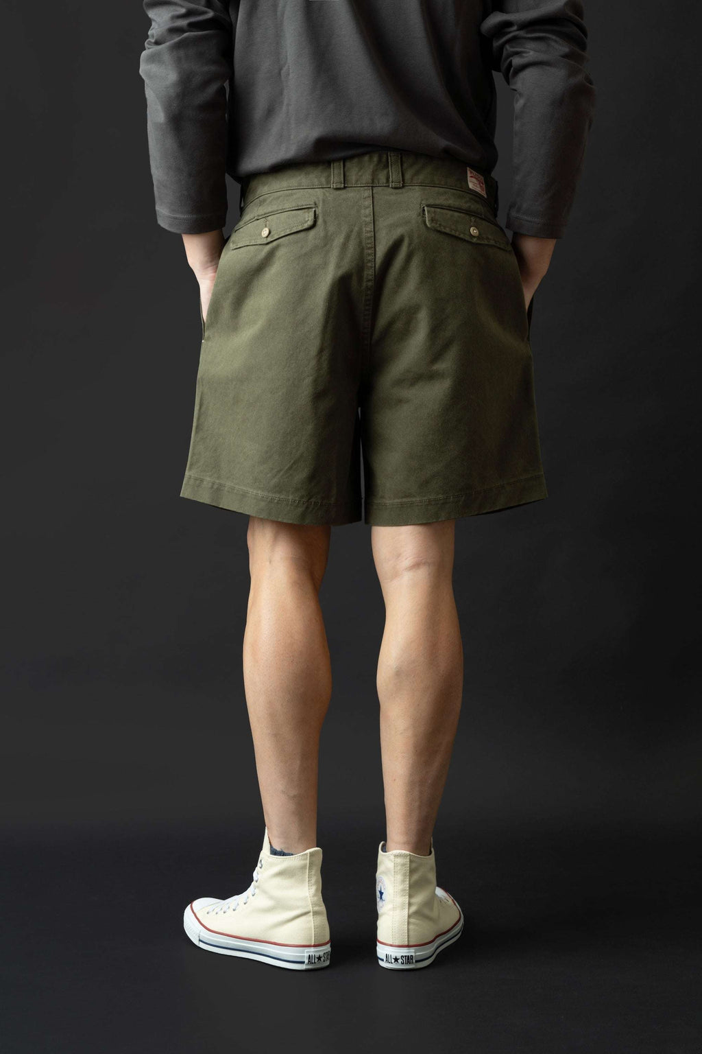 M7014RC WILD DUCK  CANVAS SHORT (NAVY,KHAKI,OLIVE)