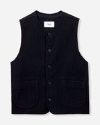 MMVE6000 SASHIKO VEST OVERDYE (INDIGO, BLACK)