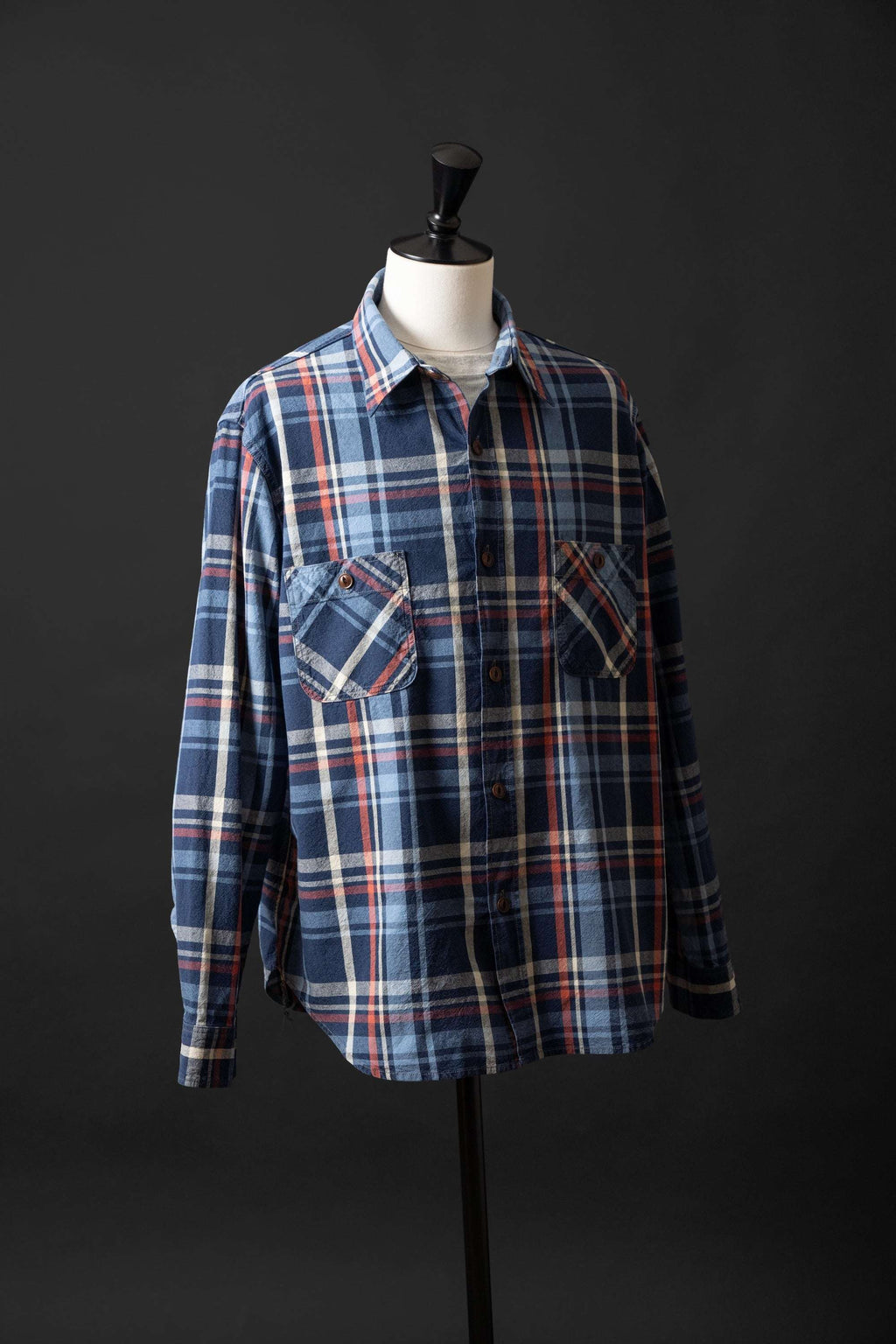 MS012G INIDIGO CHECK SHIRT