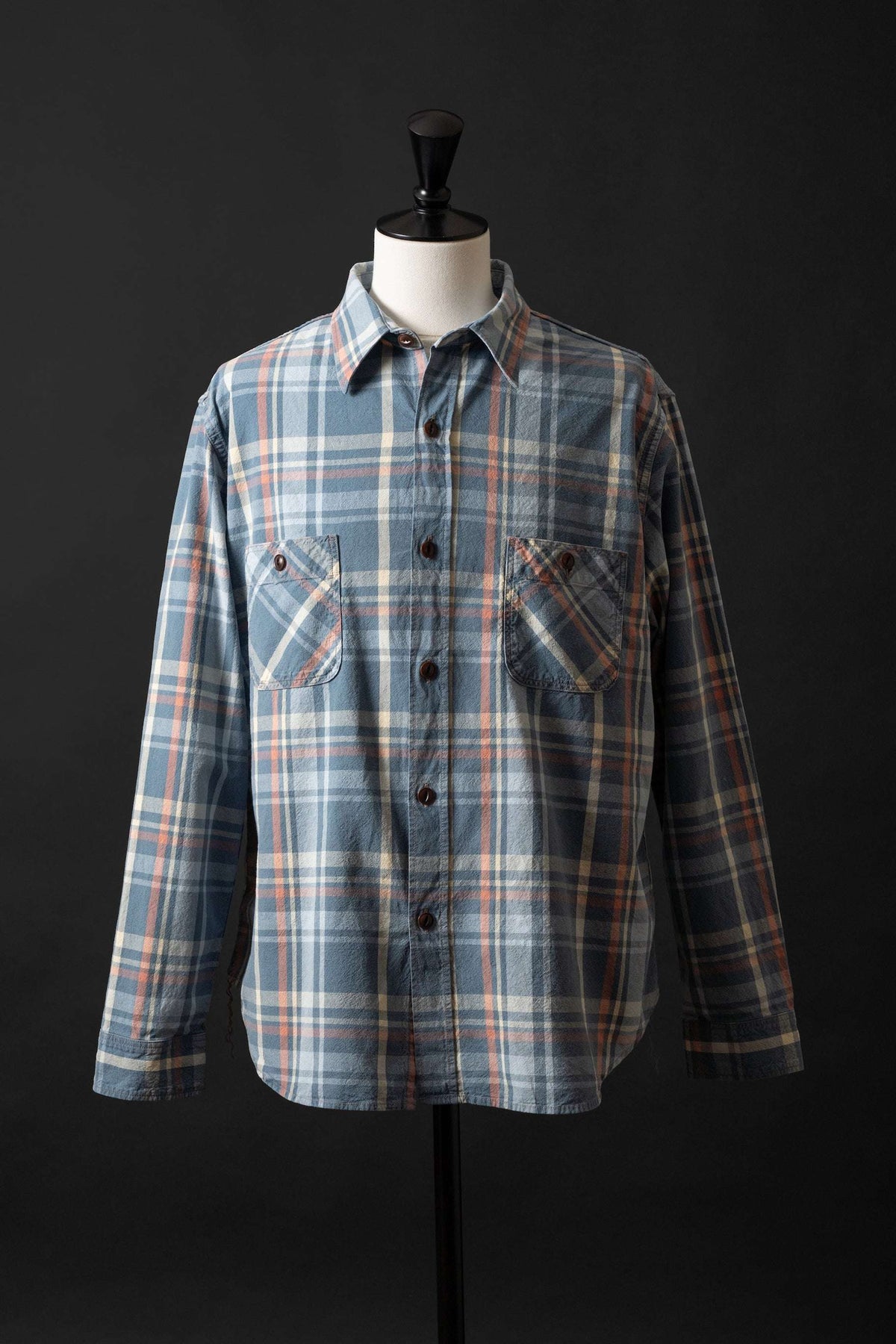 MS012G INIDIGO CHECK SHIRT