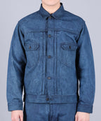 MXGJ1002 "MUD & NATURAL INDIGO" DYING DENIM JACKET