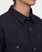 MXLS1026 INDIGO JACQUARD SHIRT