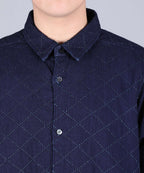 MXLS1028 INDIGO "SASHIKO" SHIRT