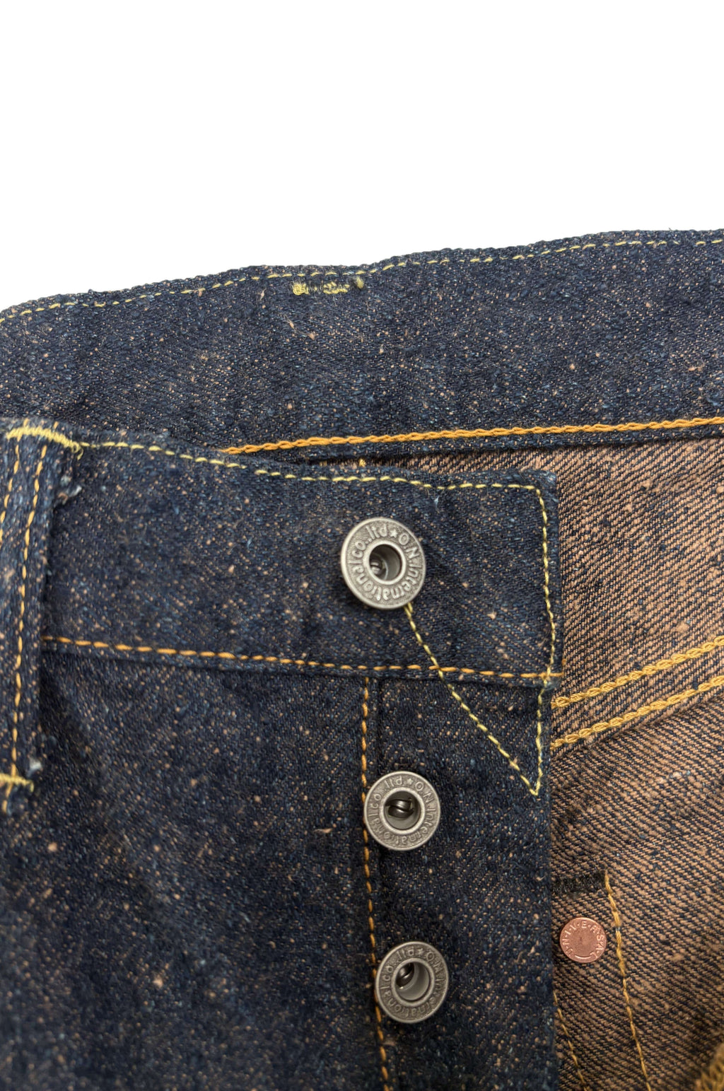 ONI288CCD-MOCA 15oz Crushed Concrete Denim Weft: Moca Regular Straight