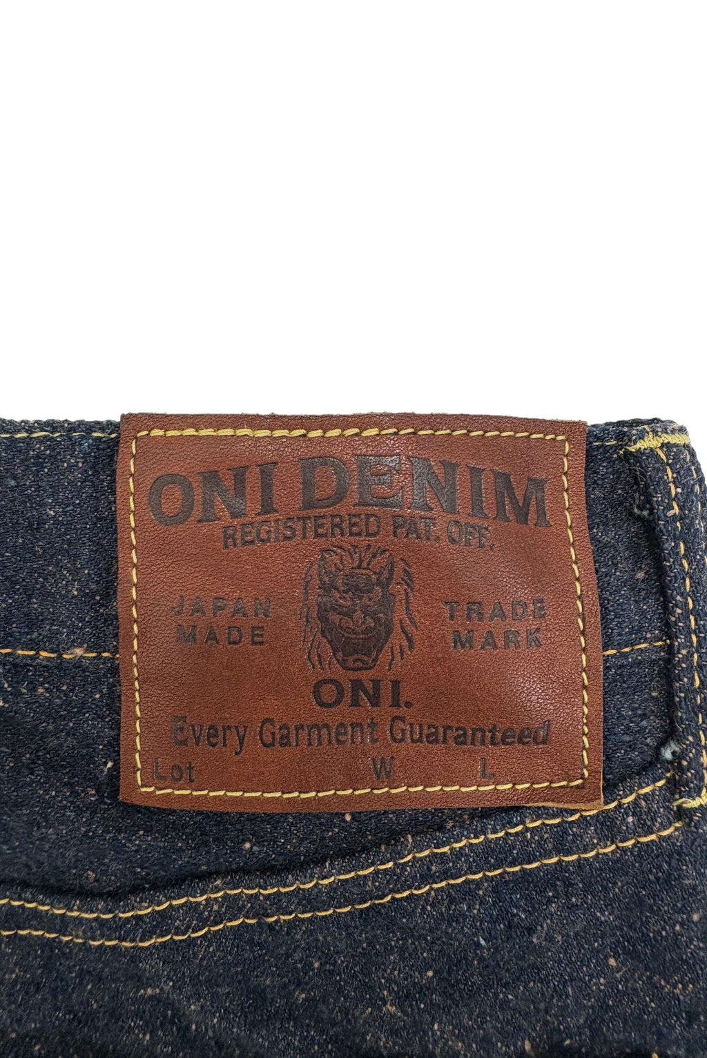 ONI288CCD-MOCA 15oz Crushed Concrete Denim Weft: Moca Regular Straight