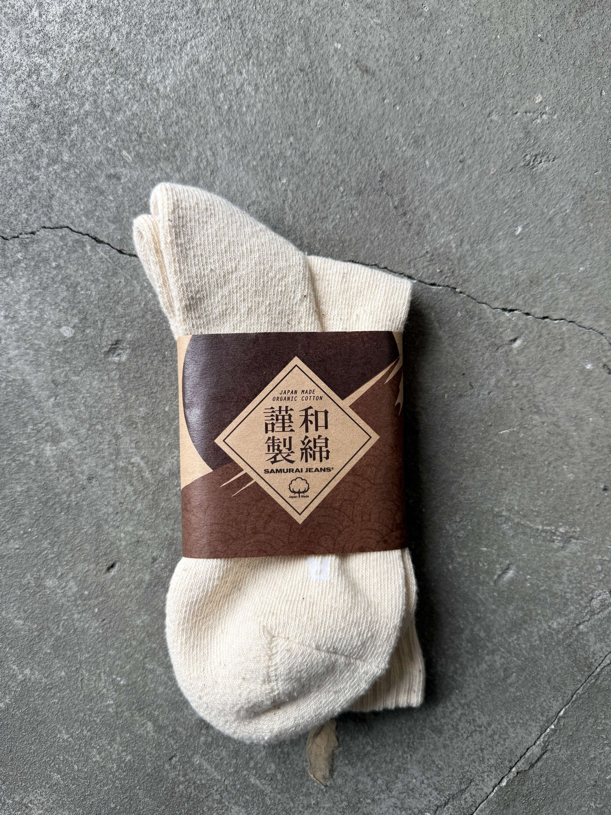 SJKS-SC02 Samurai Cotton Socks (NATURAL)