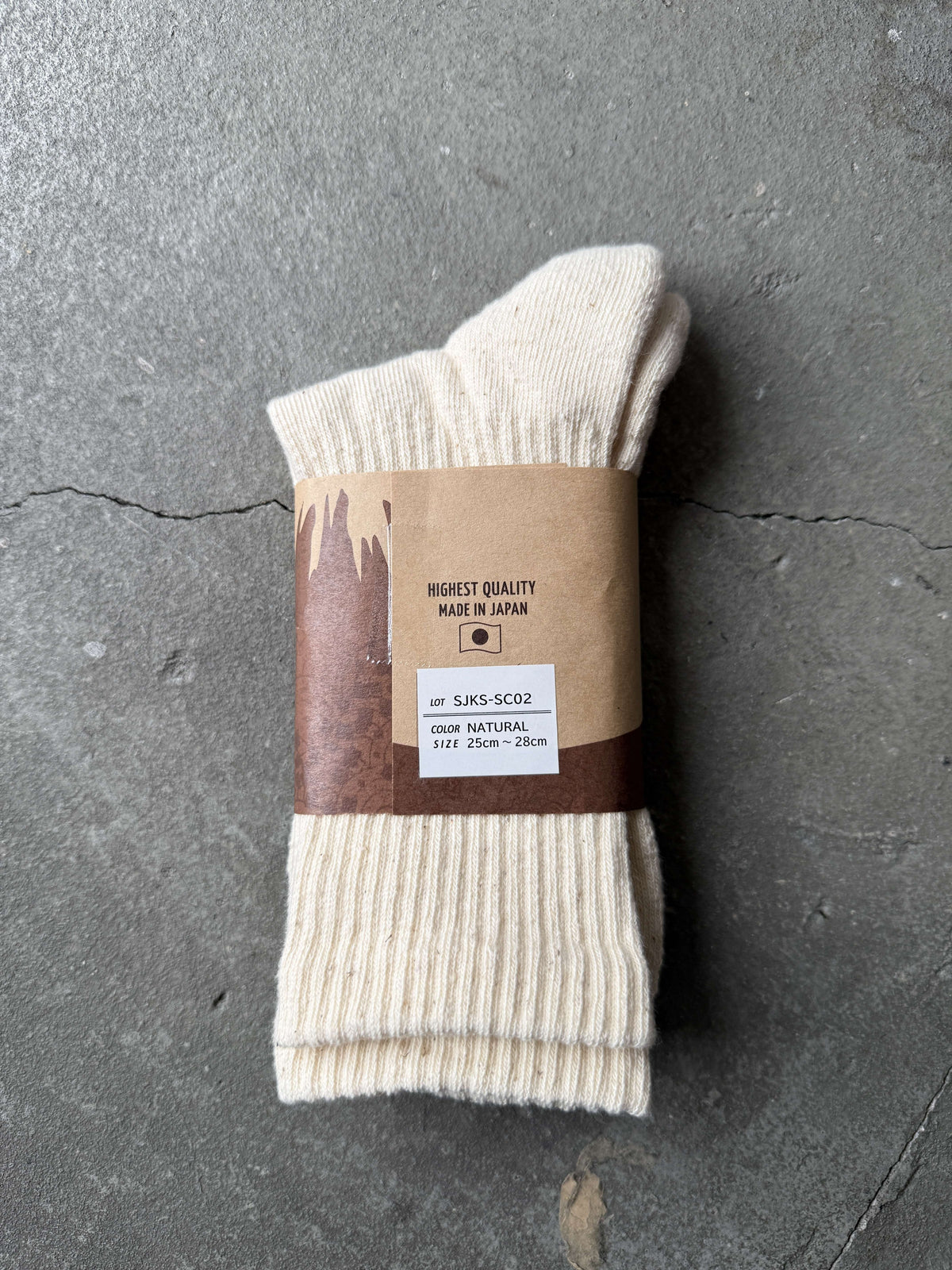 SJKS-SC02 Samurai Cotton Socks (NATURAL)