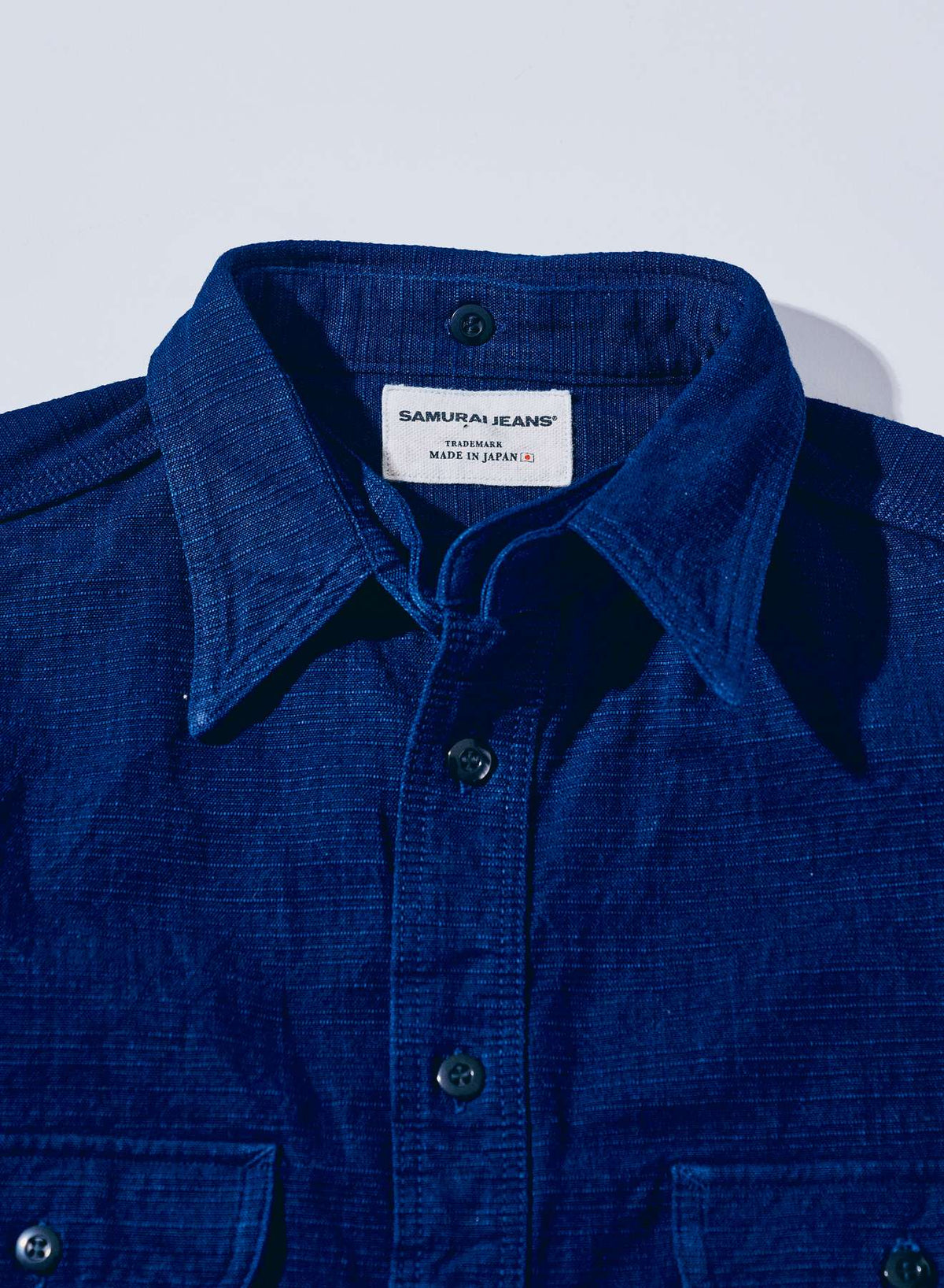 SSS25-YRC Natural Indigo × Pure Indigo – Bible Series Detachable Collar Shirt