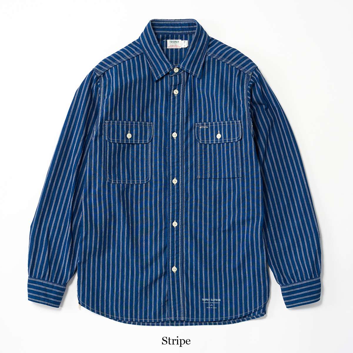 TROPHY CLOTHING - HARVEST L/S SHIRT (STRIPE) TR-SH04