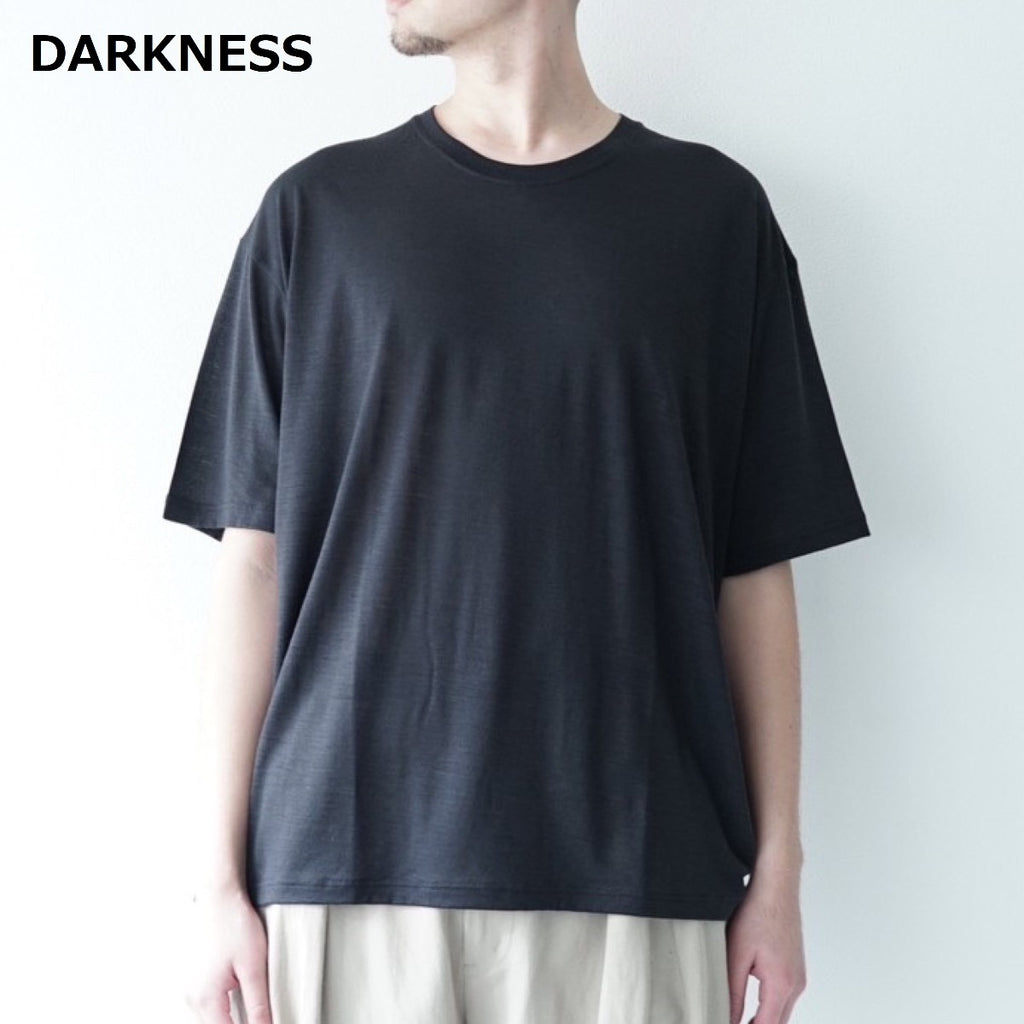 【CAPERTICA】CAP704CS16 Super 120s Washable Wool Jersey Oversized Tee