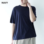 【CAPERTICA】CAP704CS16 Super 120s Washable Wool Jersey Oversized Tee
