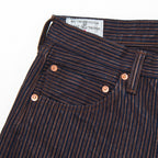 D1830 14OZ KAKISHIBU DENIM HICKORY JEANS RELAX TAPERED