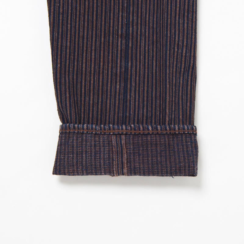 D1830 14OZ KAKISHIBU DENIM HICKORY JEANS RELAX TAPERED