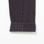 D1830 14OZ KAKISHIBU DENIM HICKORY JEANS RELAX TAPERED