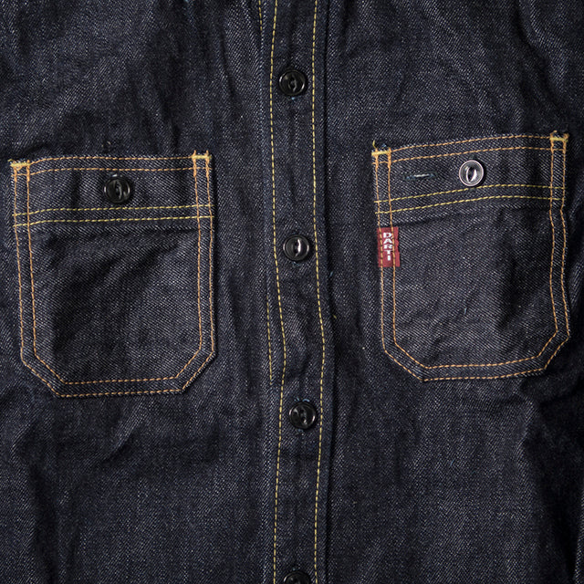 D5335 14oz Denim Work Shirt (One washed)