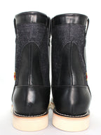 MD-019 Momotaro Jeans Denim Farmer Boots (Black)
